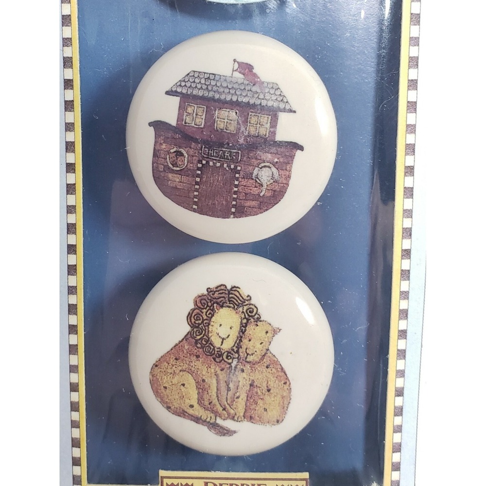 Debbie Mumm Drawer Collection Noah's Ark Lions Baby Nursery Glazed Ceramic